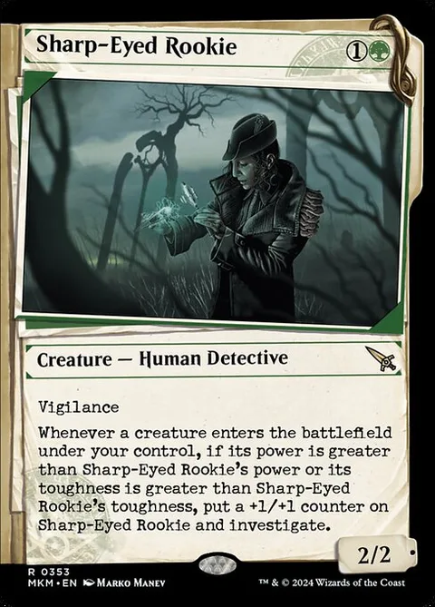 Sharp-Eyed Rookie, card 353 from Murders at Karlov Manor