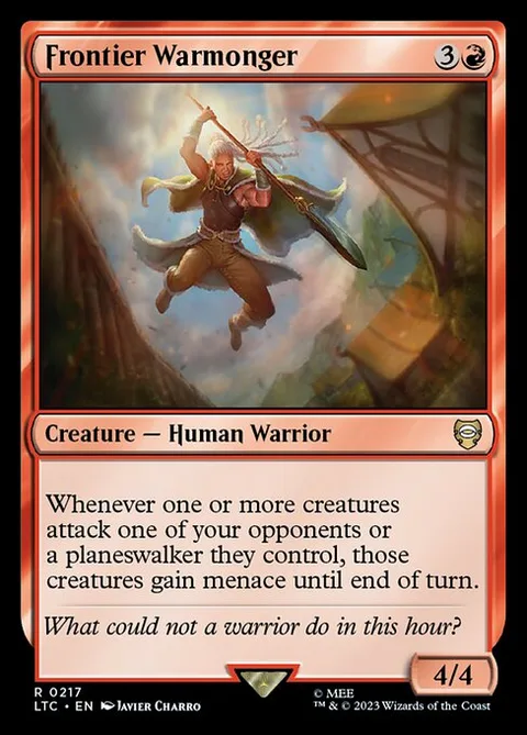 Frontier Warmonger, card 217 from Tales of Middle-earth Commander