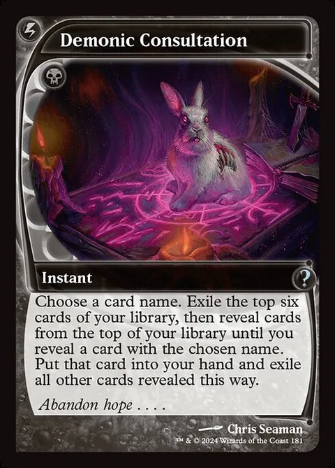 Demonic Consultation, card 181 from Mystery Booster 2