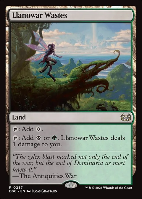 Llanowar Wastes, card 287 from Duskmourn: House of Horror Commander