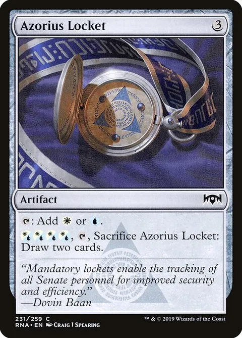 Azorius Locket, card 231 from Ravnica Allegiance
