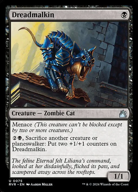 Dreadmalkin, card 75 from Ravnica Remastered