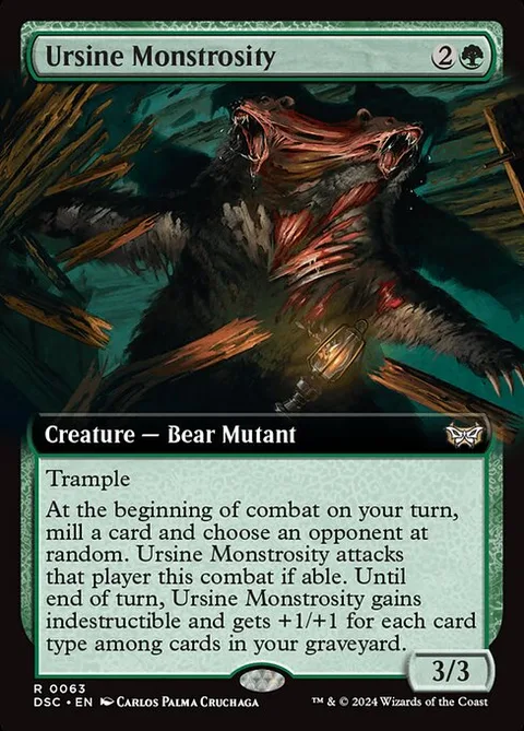 Ursine Monstrosity, card 63 from Duskmourn: House of Horror Commander