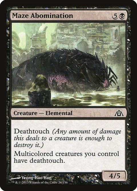 Maze Abomination, card 26 from Dragon's Maze