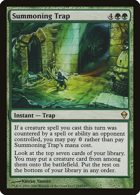 Summoning Trap, card 184 from Zendikar