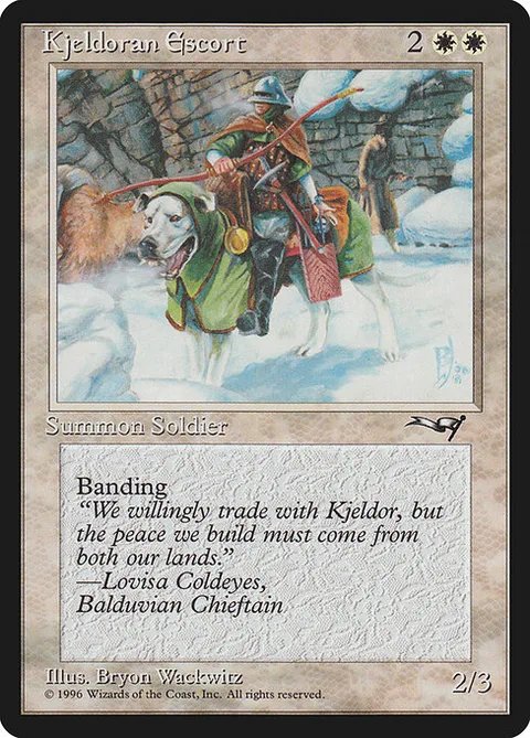 Kjeldoran Escort, card 7a from Alliances