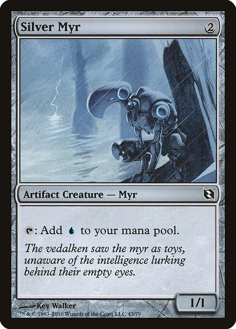 Silver Myr, card 43 from Duel Decks: Elspeth vs. Tezzeret
