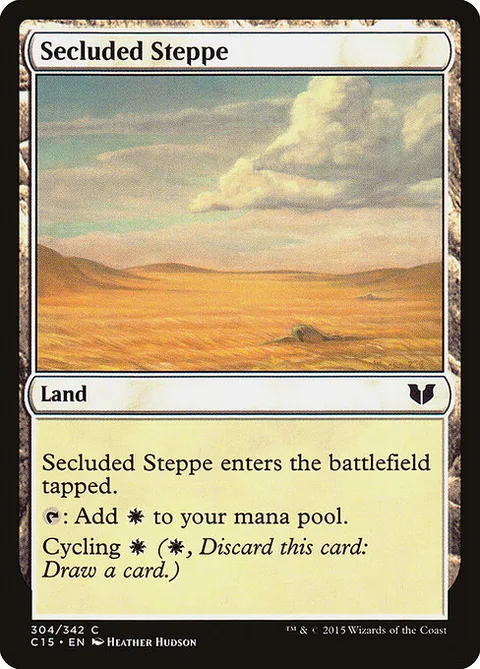 Secluded Steppe, card 304 from Commander 2015