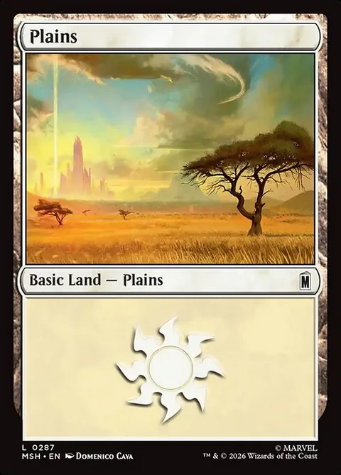 Plains, card 287 from Marvel Super Heroes