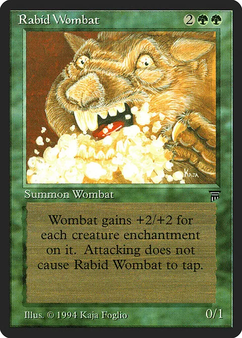 Rabid Wombat, card 198 from Legends