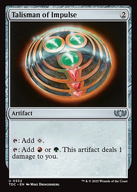 Talisman of Impulse, carte 332 de Tarkir: Dragonstorm Commander