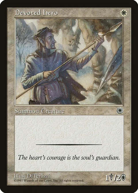 Devoted Hero, card 13 from Portal