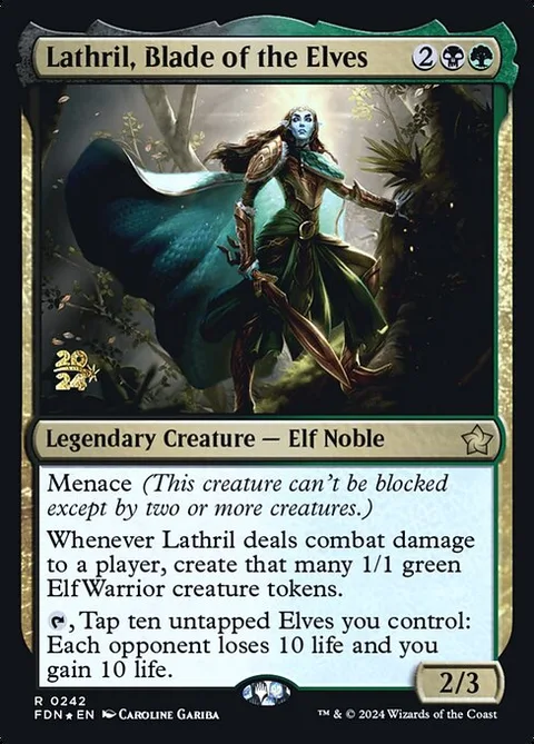 Lathril, Blade of the Elves, carte 242s de Foundations Promos