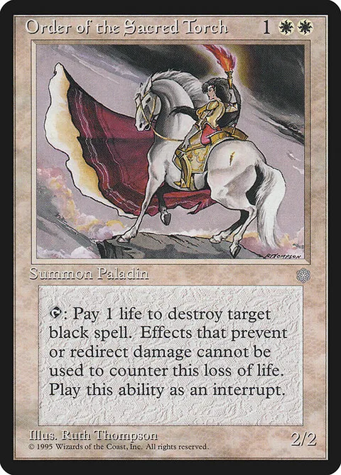 Order of the Sacred Torch, card 45 from Ice Age