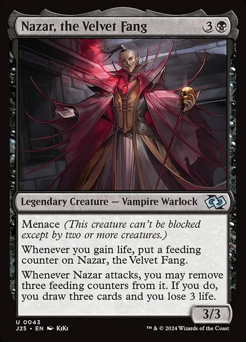 Nazar, the Velvet Fang, card 43 from Foundations Jumpstart