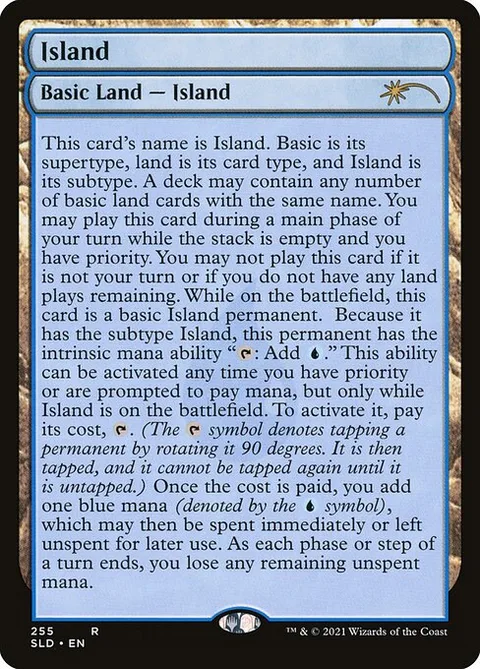 Island, card 255 from Secret Lair Drop
