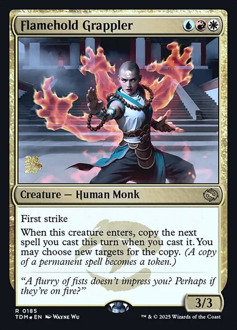 Flamehold Grappler, carte 185s de Tarkir: Dragonstorm Promos