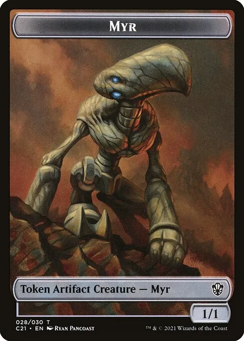 Myr, card 28 from Commander 2021 Tokens