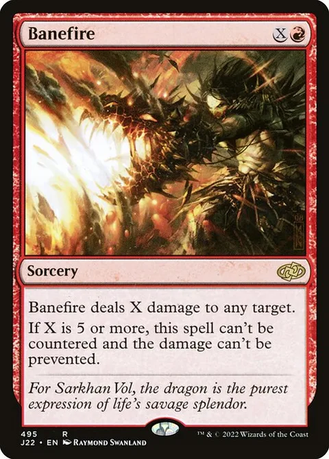 Banefire, card 495 from Jumpstart 2022