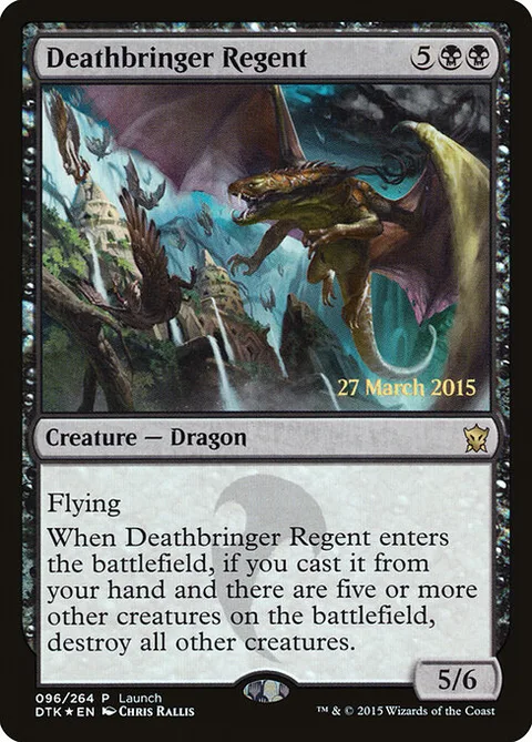 Deathbringer Regent, card 96 from Dragons of Tarkir Promos