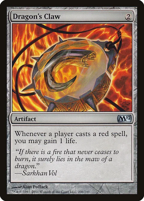 Dragon's Claw, card 206 from Magic 2012
