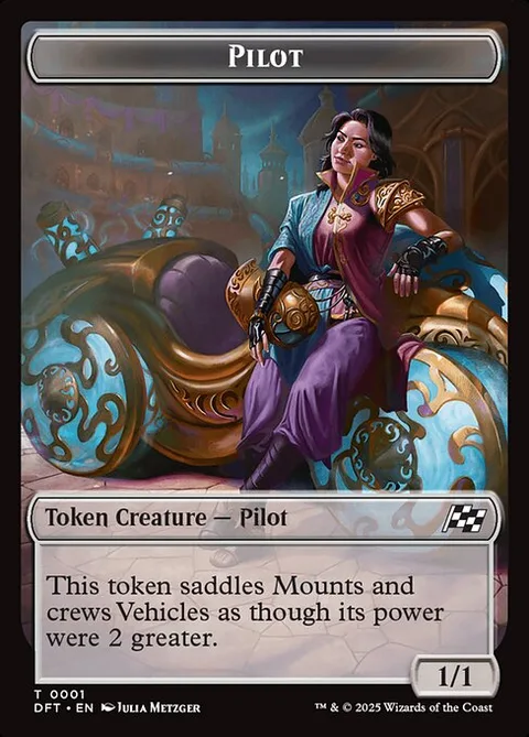 Pilot, card 1 from Aetherdrift Tokens