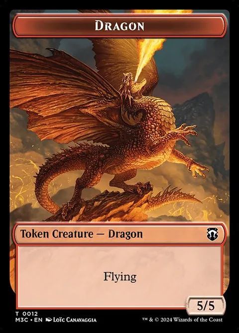 Dragon, carte 12 de Modern Horizons 3 Commander Tokens