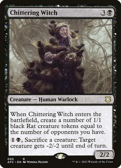 Chittering Witch, card 95 from Forgotten Realms Commander