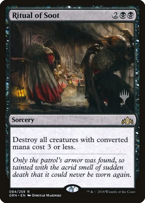 Ritual of Soot, card 84p from Guilds of Ravnica Promos