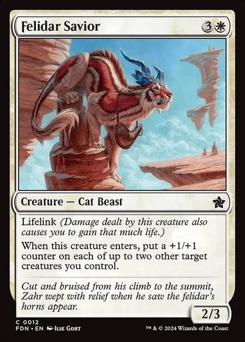 Felidar Savior, card 12 from Foundations
