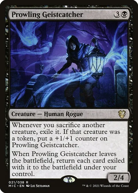 Prowling Geistcatcher, card 21 from Midnight Hunt Commander