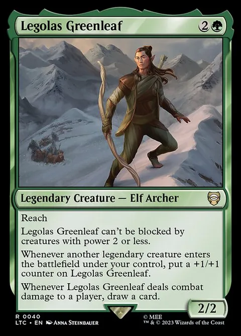 Legolas Greenleaf, card 40 from Tales of Middle-earth Commander