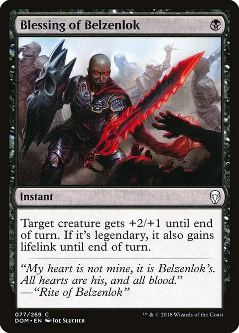 Blessing of Belzenlok, card 77 from Dominaria