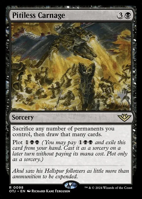 Pitiless Carnage, carte 98p de Outlaws of Thunder Junction Promos
