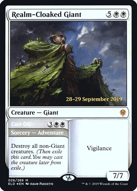 Realm-Cloaked Giant // Cast Off, card 26s from Throne of Eldraine Promos