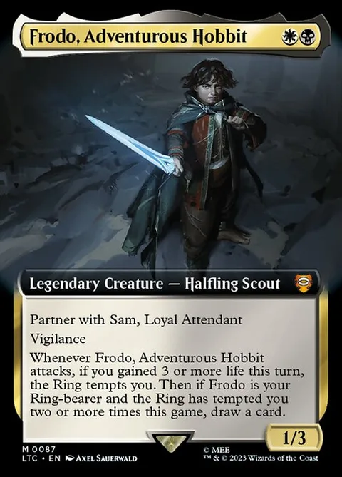 Frodo, Adventurous Hobbit, card 87 from Tales of Middle-earth Commander
