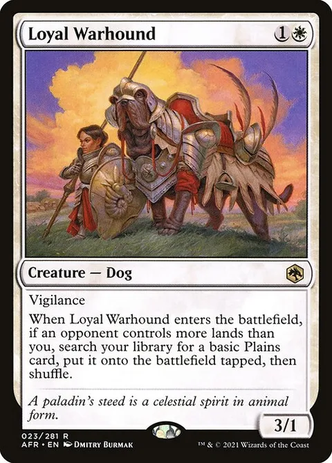 Loyal Warhound, carte 23 de Adventures in the Forgotten Realms