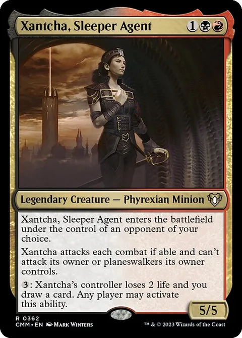 Xantcha, Sleeper Agent, card 362 from Commander Masters