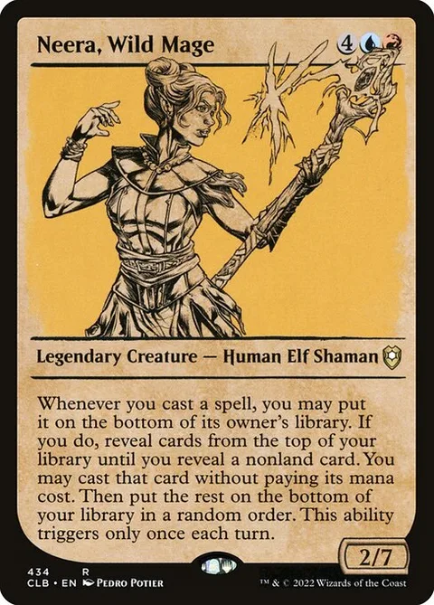 Neera, Wild Mage, card 434 from Commander Legends: Battle for Baldur's Gate