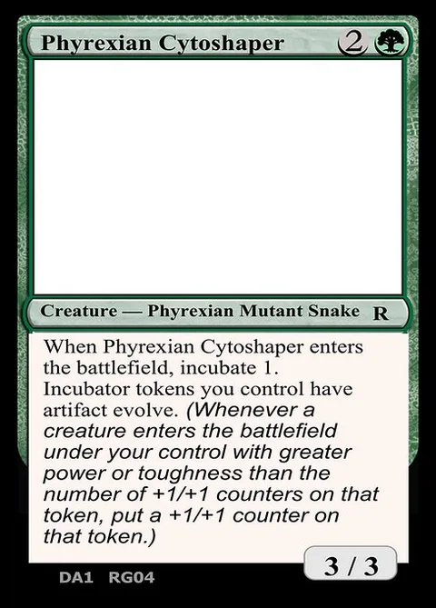 Phyrexian Cytoshaper, card RG04 from Unknown Event