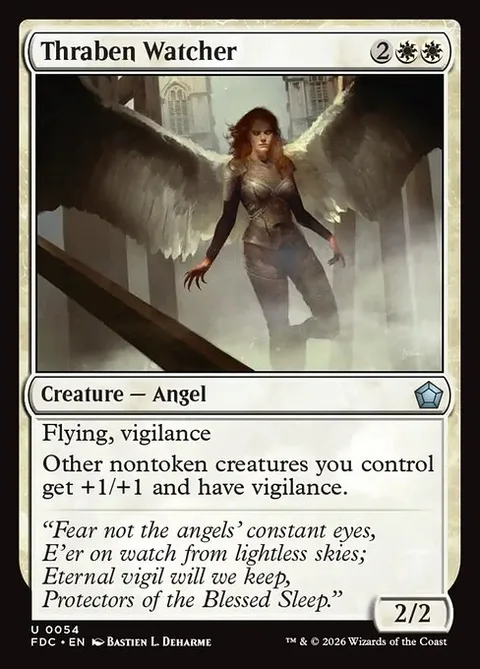 Thraben Watcher, card 54 from Foundations Commander