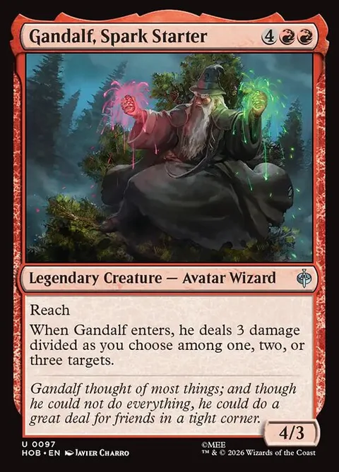 Gandalf, Spark Starter, card 97 from The Hobbit