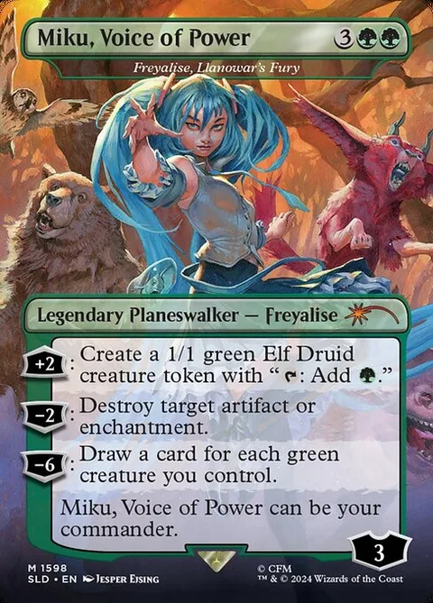 Freyalise, Llanowar's Fury, carte 1598 de Secret Lair Drop