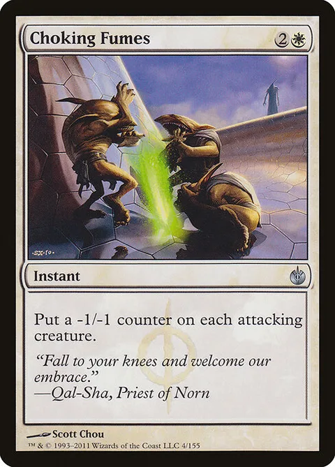 Choking Fumes, card 4 from Mirrodin Besieged