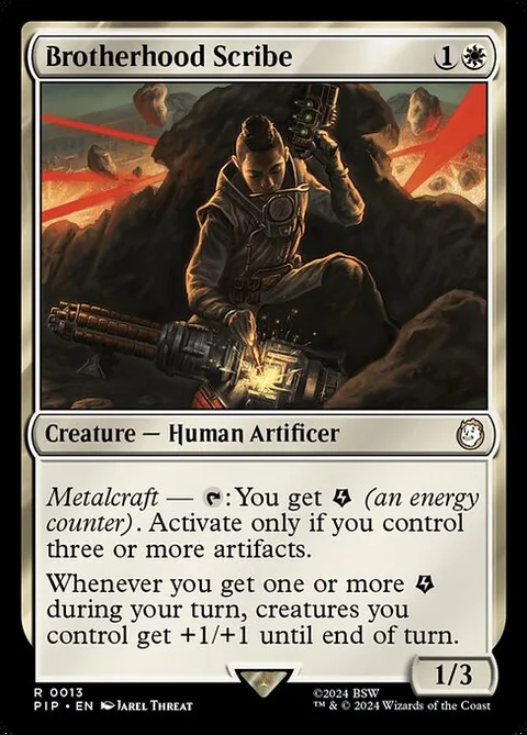 Brotherhood Scribe, card 13 from Fallout