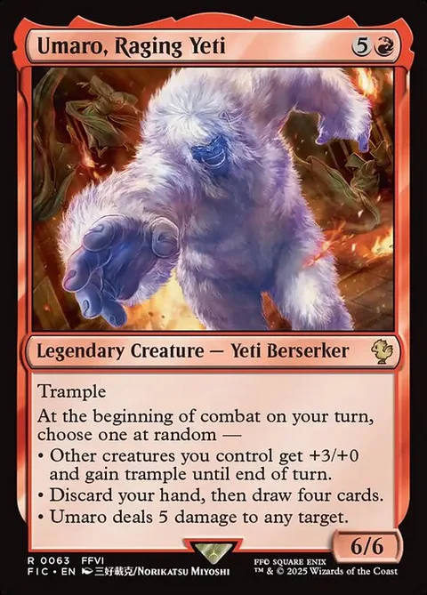 Umaro, Raging Yeti, card 63 from Final Fantasy Commander