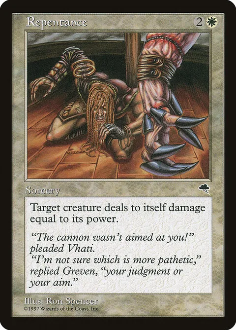 Repentance, card 37 from Tempest