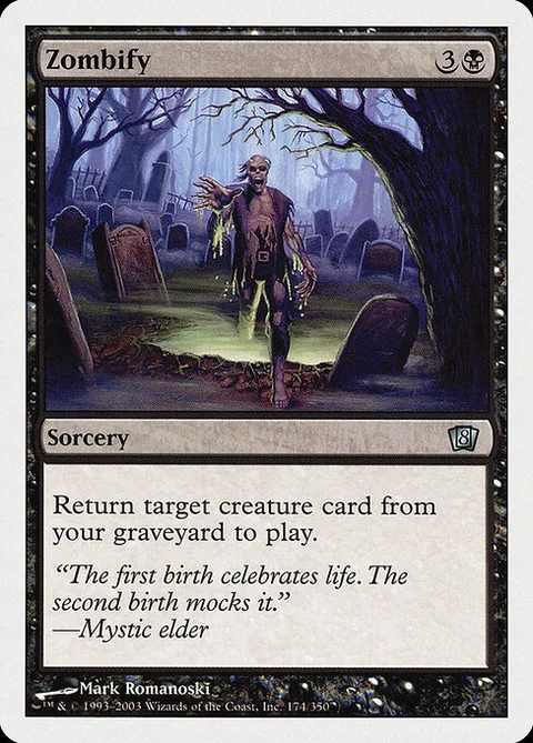 Zombify, card 174 from Eighth Edition