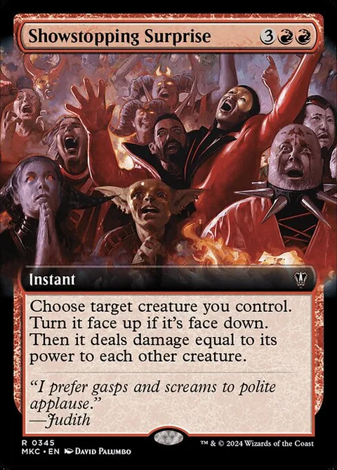 Showstopping Surprise, card 345 from Murders at Karlov Manor Commander