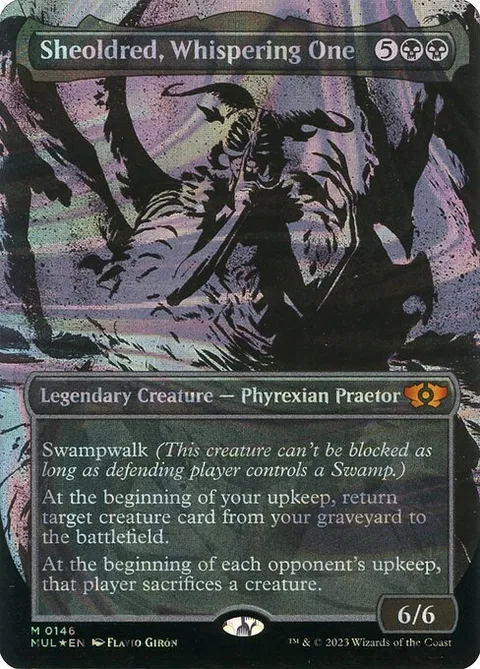 Sheoldred, Whispering One, card 146 from Multiverse Legends